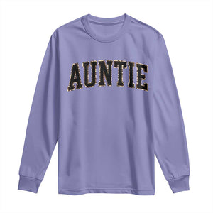 Auntie Long Sleeve Shirt Retro Varsity New Aunt Letter Print TS10 Violet Print Your Wear