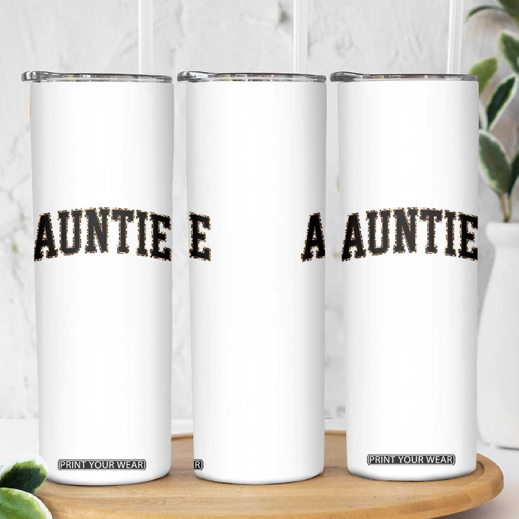 Auntie Skinny Tumbler Retro Varsity New Aunt Letter Print TS10 Print Your Wear