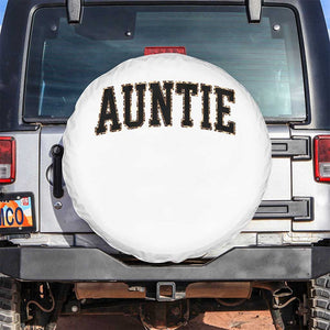 Auntie Spare Tire Cover Retro Varsity New Aunt Letter Print TS10 No hole Black Print Your Wear
