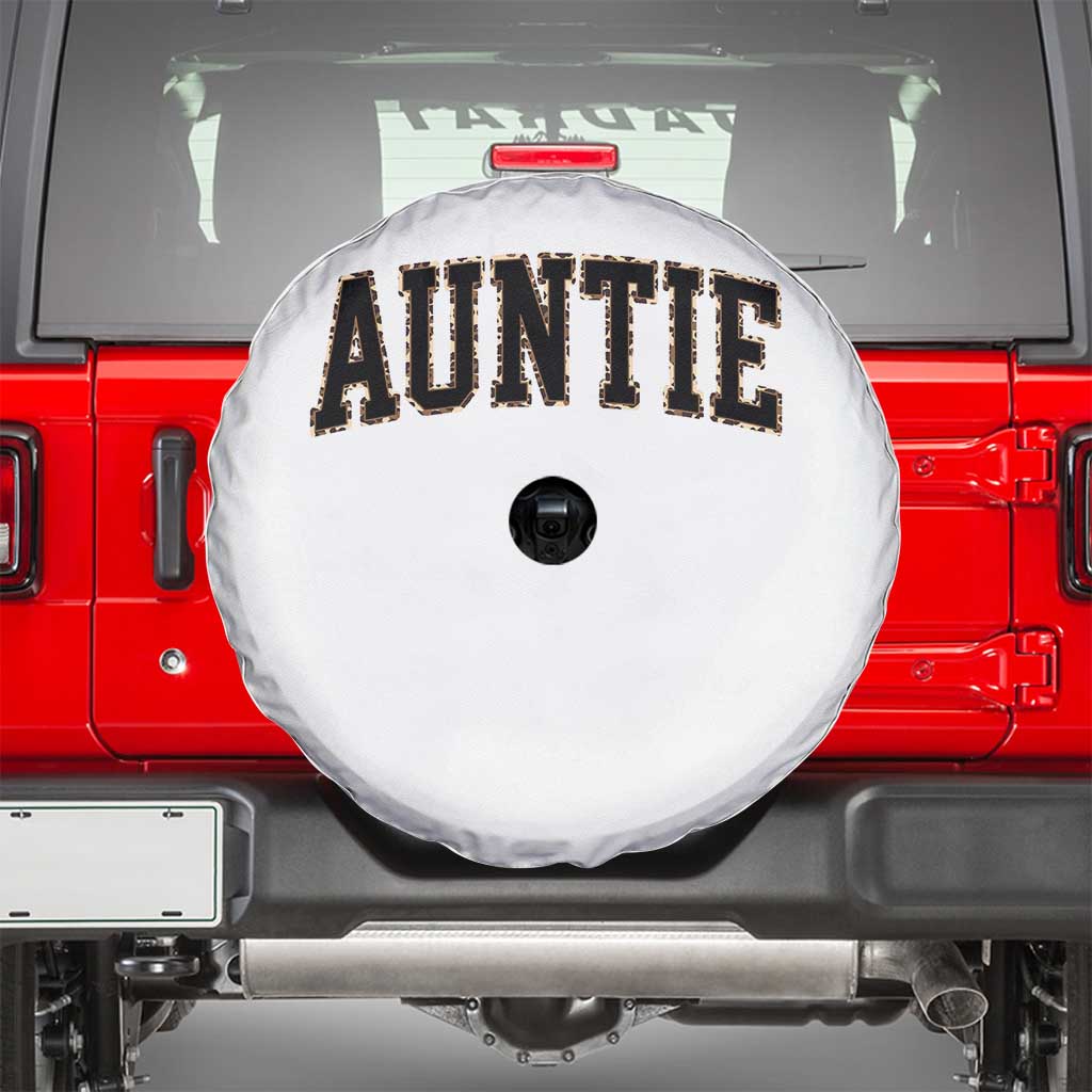Auntie Spare Tire Cover Retro Varsity New Aunt Letter Print TS10 Black Print Your Wear