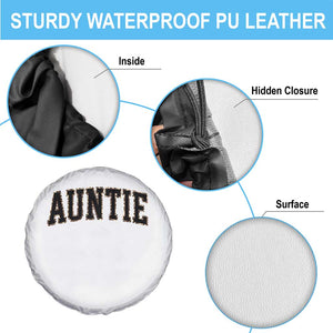 Auntie Spare Tire Cover Retro Varsity New Aunt Letter Print TS10 Print Your Wear