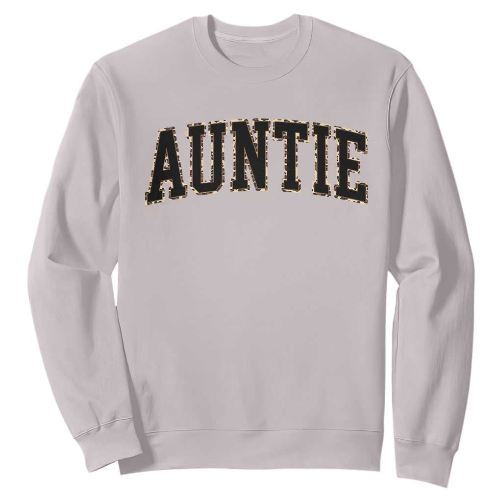 Auntie Sweatshirt Retro Varsity New Aunt Letter Print TS10 Ice Gray Print Your Wear