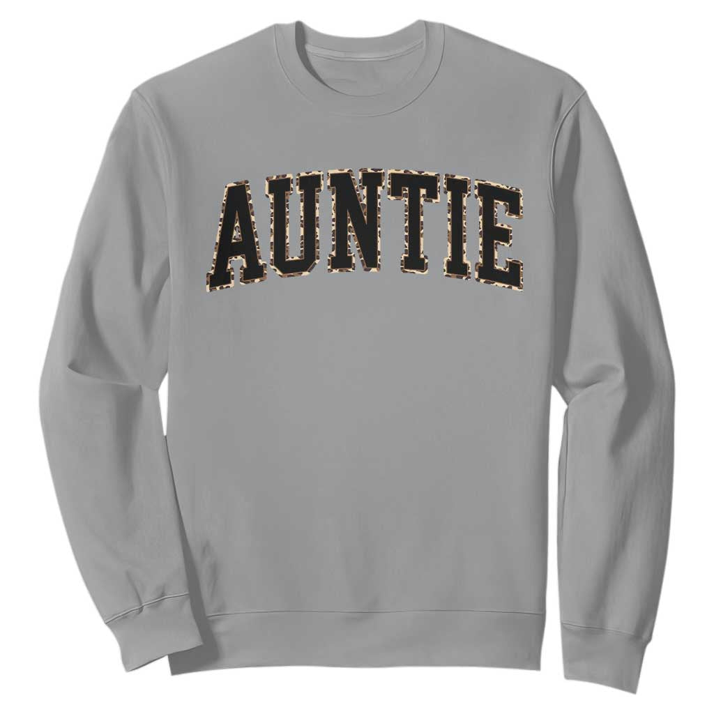 Auntie Sweatshirt Retro Varsity New Aunt Letter Print TS10 Sport Gray Print Your Wear