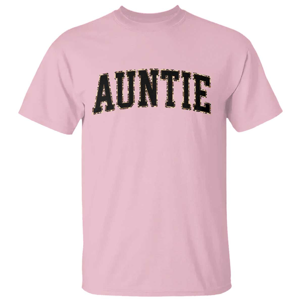 Auntie T Shirt Retro Varsity New Aunt Letter Print TS10 Light Pink Print Your Wear