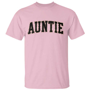 Auntie T Shirt Retro Varsity New Aunt Letter Print TS10 Light Pink Print Your Wear