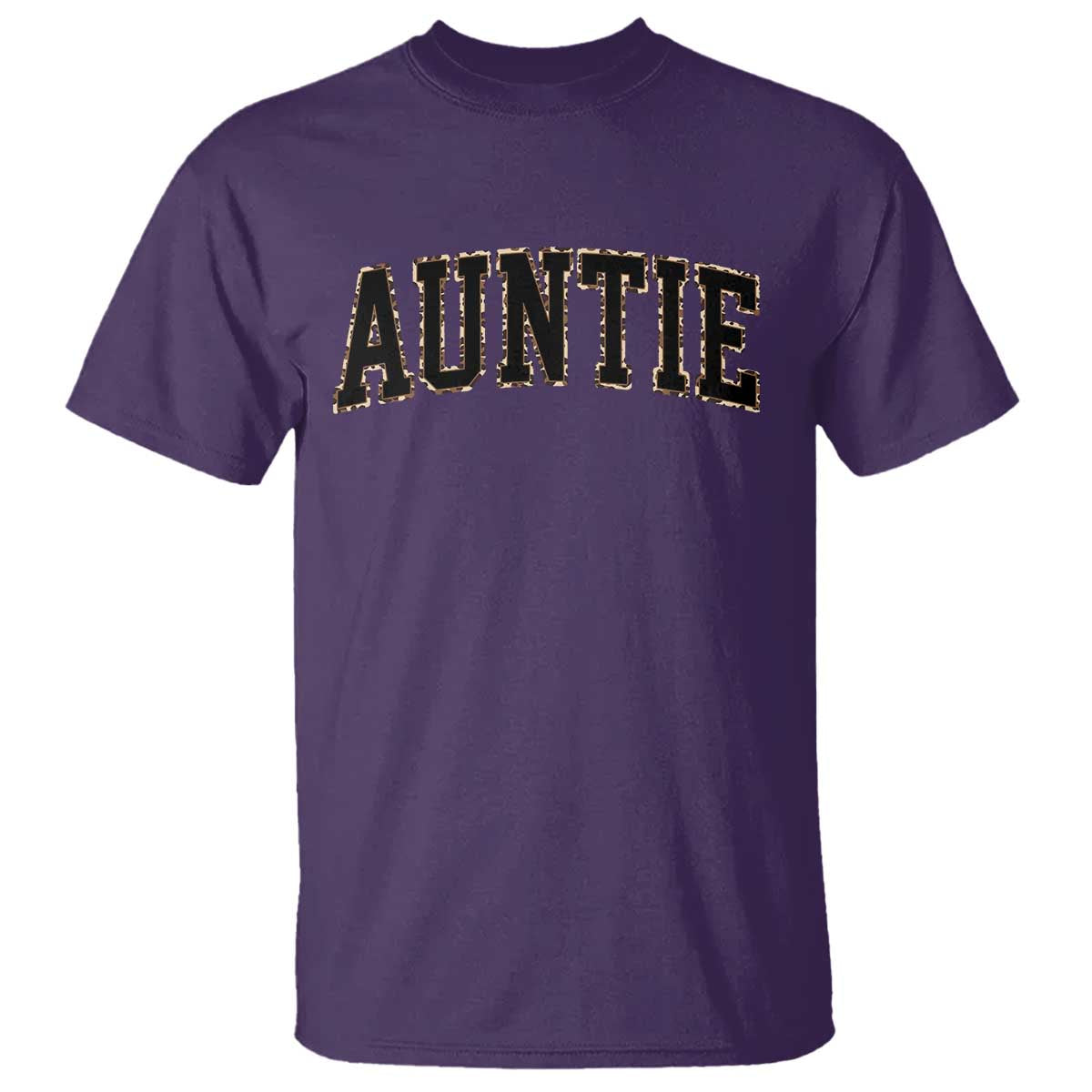 Auntie T Shirt Retro Varsity New Aunt Letter Print TS10 Purple Print Your Wear
