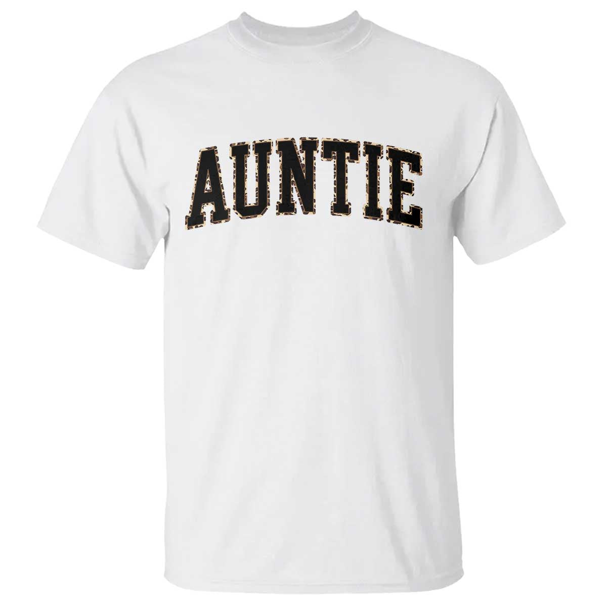 Auntie T Shirt Retro Varsity New Aunt Letter Print TS10 White Print Your Wear