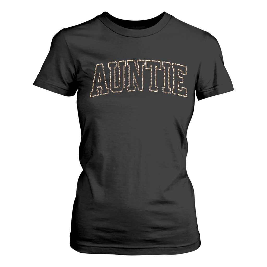 Auntie T Shirt For Women Retro Varsity New Aunt Letter Print TS10 Black Print Your Wear