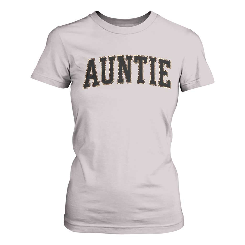 Auntie T Shirt For Women Retro Varsity New Aunt Letter Print TS10 Ice Gray Print Your Wear