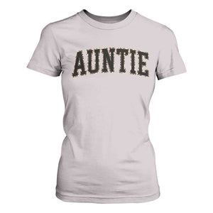 Auntie T Shirt For Women Retro Varsity New Aunt Letter Print TS10 Ice Gray Print Your Wear