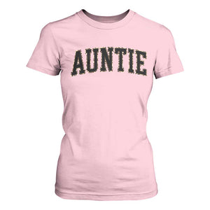 Auntie T Shirt For Women Retro Varsity New Aunt Letter Print TS10 Light Pink Print Your Wear