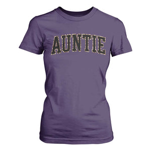 Auntie T Shirt For Women Retro Varsity New Aunt Letter Print TS10 Purple Print Your Wear