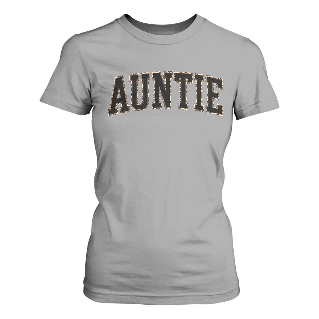 Auntie T Shirt For Women Retro Varsity New Aunt Letter Print TS10 Sport Gray Print Your Wear