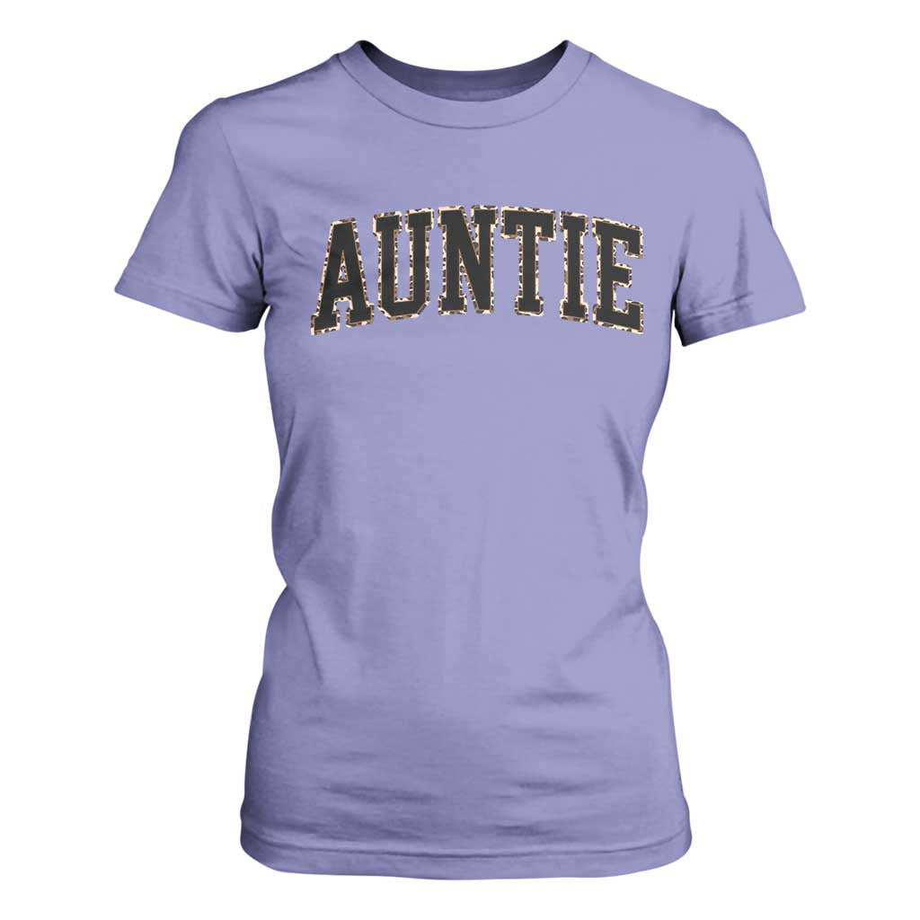 Auntie T Shirt For Women Retro Varsity New Aunt Letter Print TS10 Violet Print Your Wear