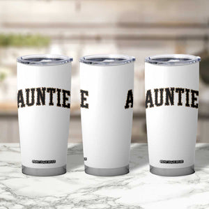 Auntie Tumbler Cup Retro Varsity New Aunt Letter Print TS10 Print Your Wear