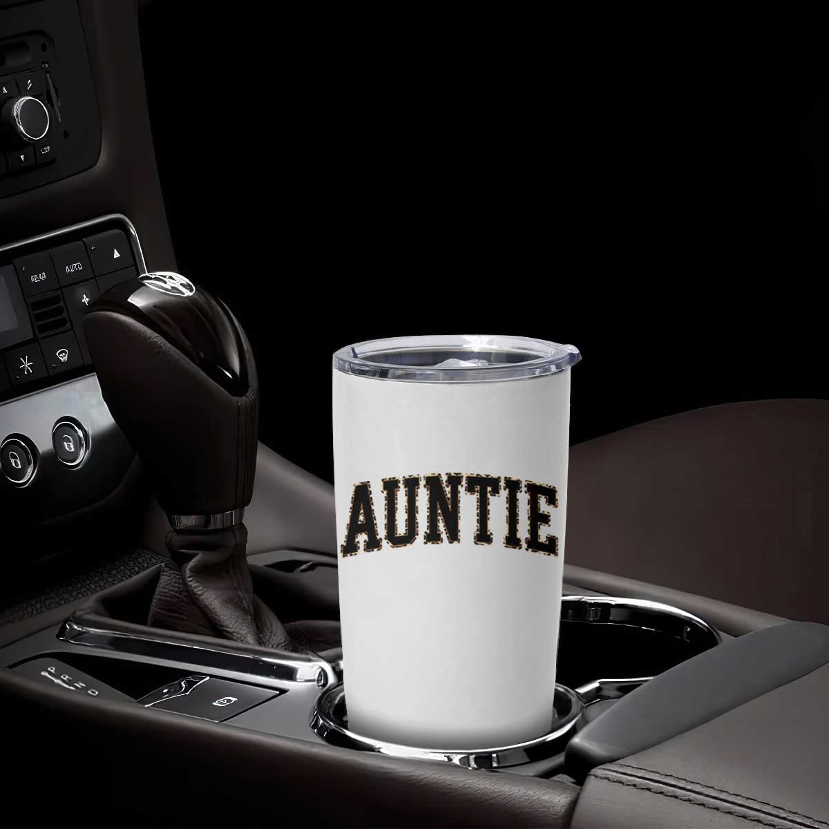 Auntie Tumbler Cup Retro Varsity New Aunt Letter Print TS10 Print Your Wear