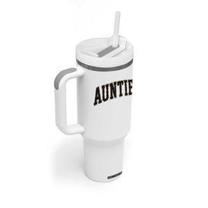 Auntie Tumbler With Handle Retro Varsity New Aunt Letter Print TS10 Print Your Wear