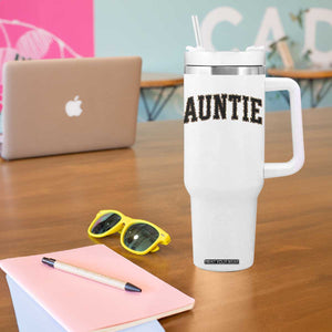 Auntie Tumbler With Handle Retro Varsity New Aunt Letter Print TS10 Print Your Wear