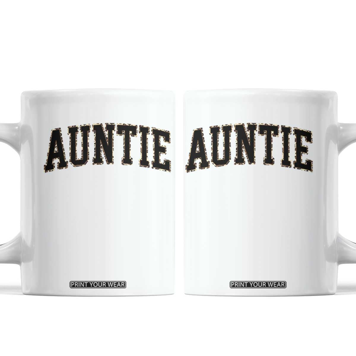 Auntie Coffee Mug Retro Varsity New Aunt Letter Print TS10 White Print Your Wear