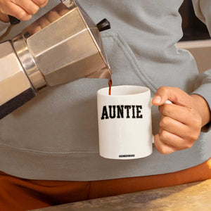 Auntie Coffee Mug Retro Varsity New Aunt Letter Print TS10 Print Your Wear