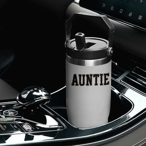 Auntie Flip Straw Tumbler Retro Varsity New Aunt Letter Print TS10 Print Your Wear