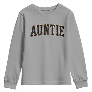 Auntie Youth Sweatshirt Retro Varsity New Aunt Letter Print TS10 Sport Gray Print Your Wear