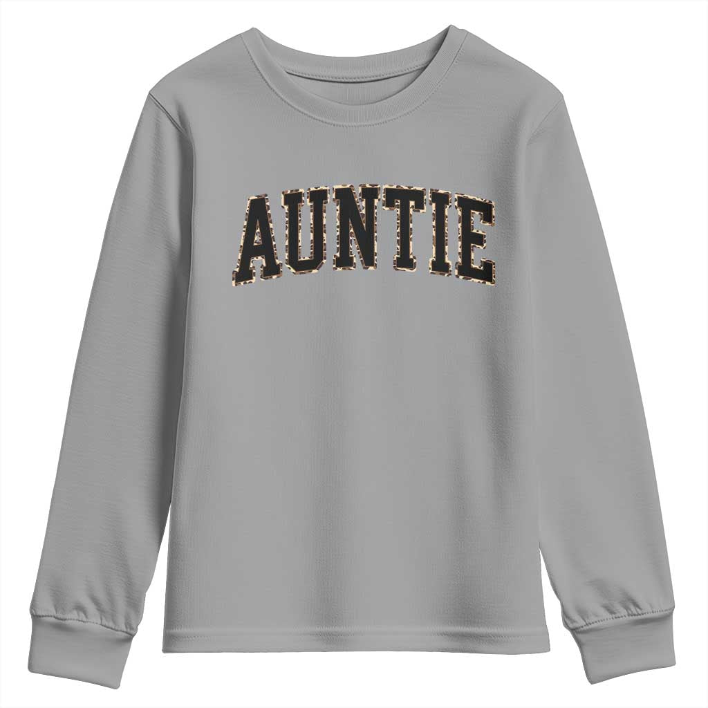 Auntie Youth Sweatshirt Retro Varsity New Aunt Letter Print TS10 Sport Gray Print Your Wear