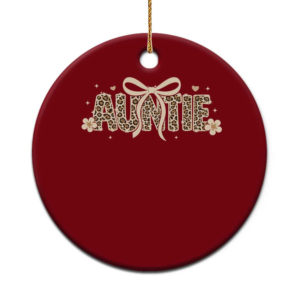 Leopard Auntie Ceramic Ornament Coquette Bow Cute Gift For Aunt TS10 1pc Red Print Your Wear