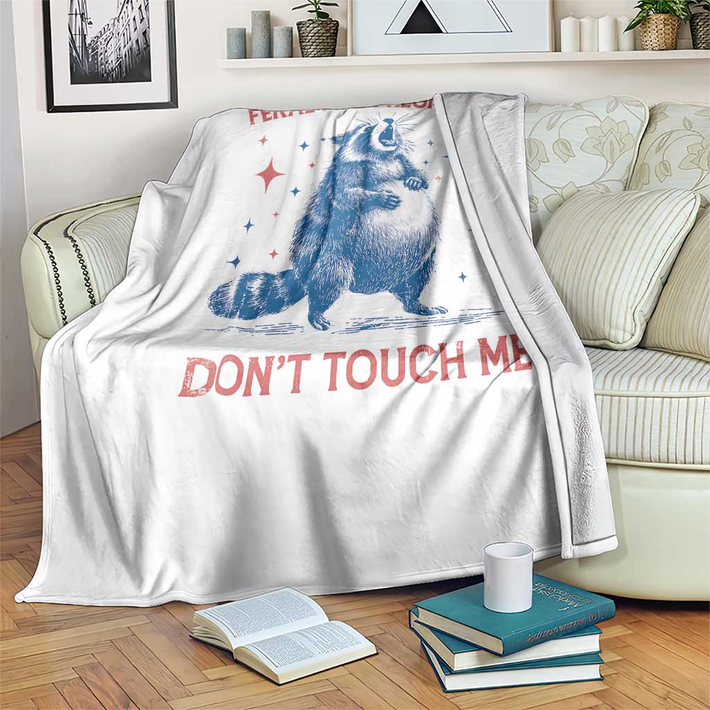 Pregnant Racoon Throw Blanket Feral And Pregnant Dont Touch Me Pregnancy Humor TS10 Print Your Wear