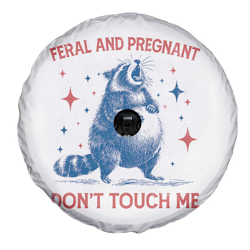 Pregnant Racoon Spare Tire Cover Feral And Pregnant Dont Touch Me Pregnancy Humor TS10 Print Your Wear