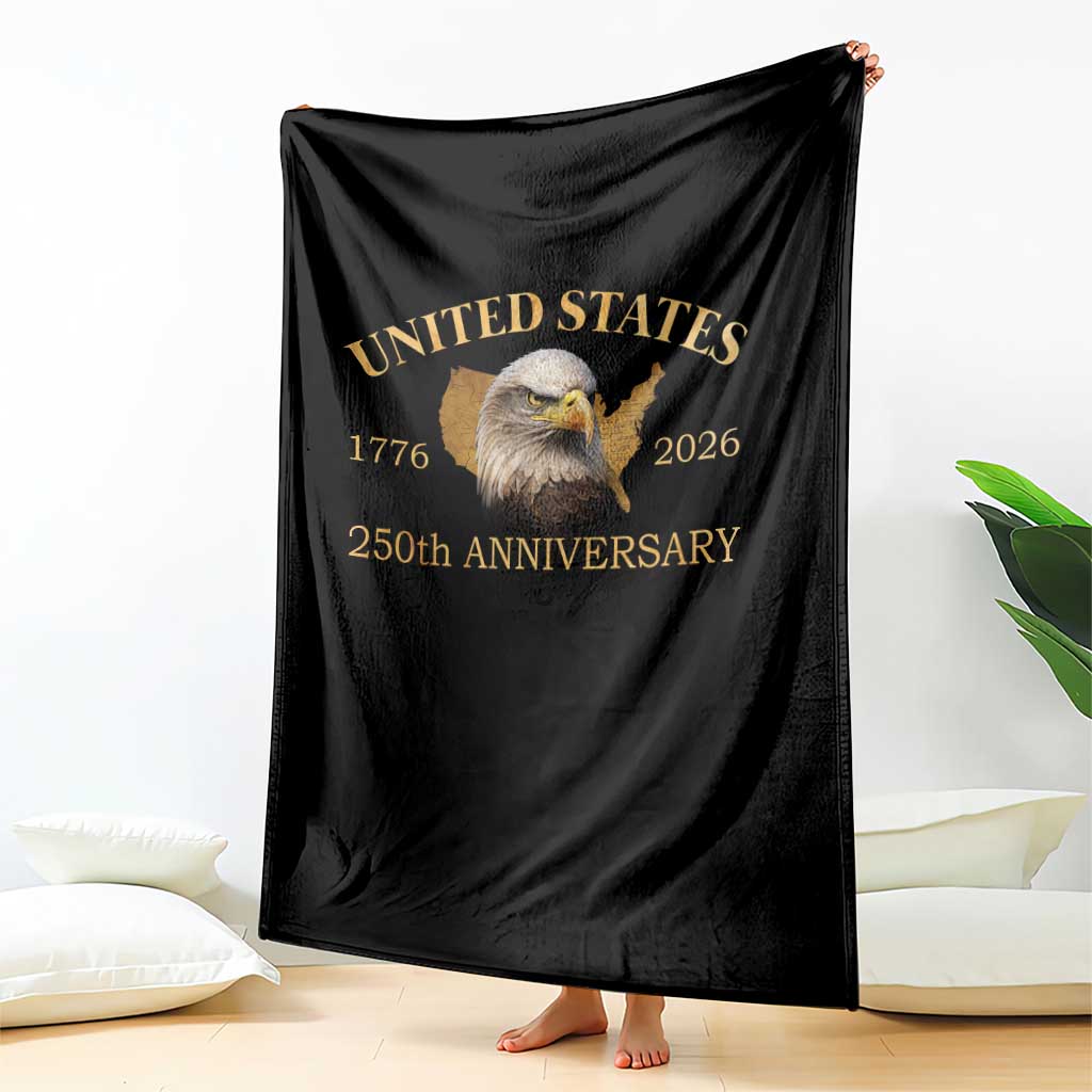 USA 250th Anniversary Throw Blanket American Map Patriotic 1776-2026 America 250 TS10 Print Your Wear