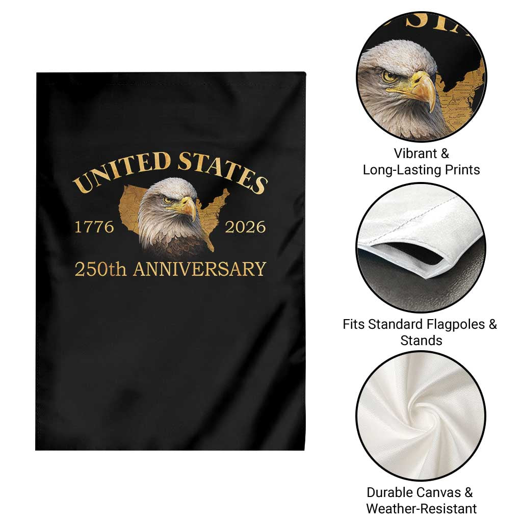 USA 250th Anniversary Garden Flag American Map Patriotic 1776-2026 America 250 TS10 Print Your Wear