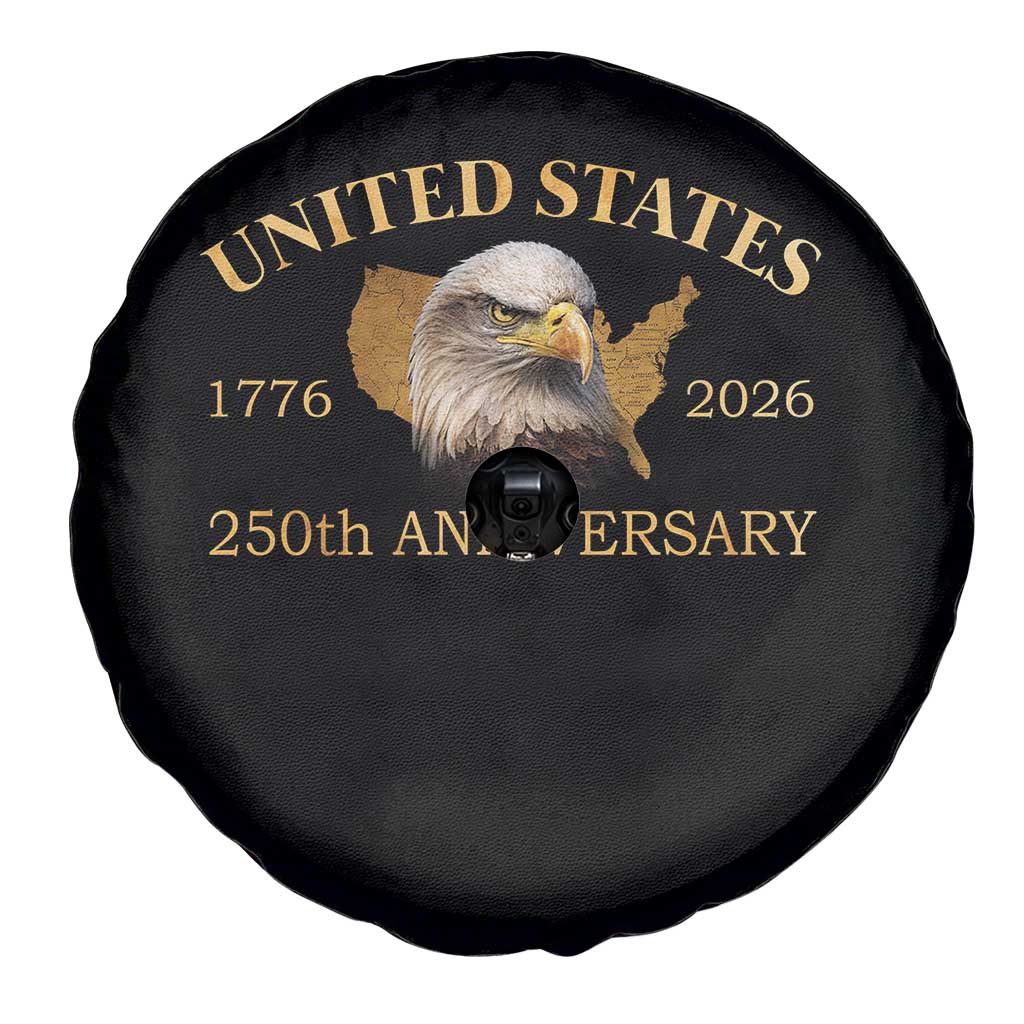 USA 250th Anniversary Spare Tire Cover American Map Patriotic 1776-2026 America 250 TS10 Print Your Wear