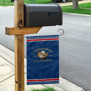 USA 250th Anniversary Garden Flag American Map Patriotic 1776-2026 America 250 TS10 Classic Blue Red Print Your Wear