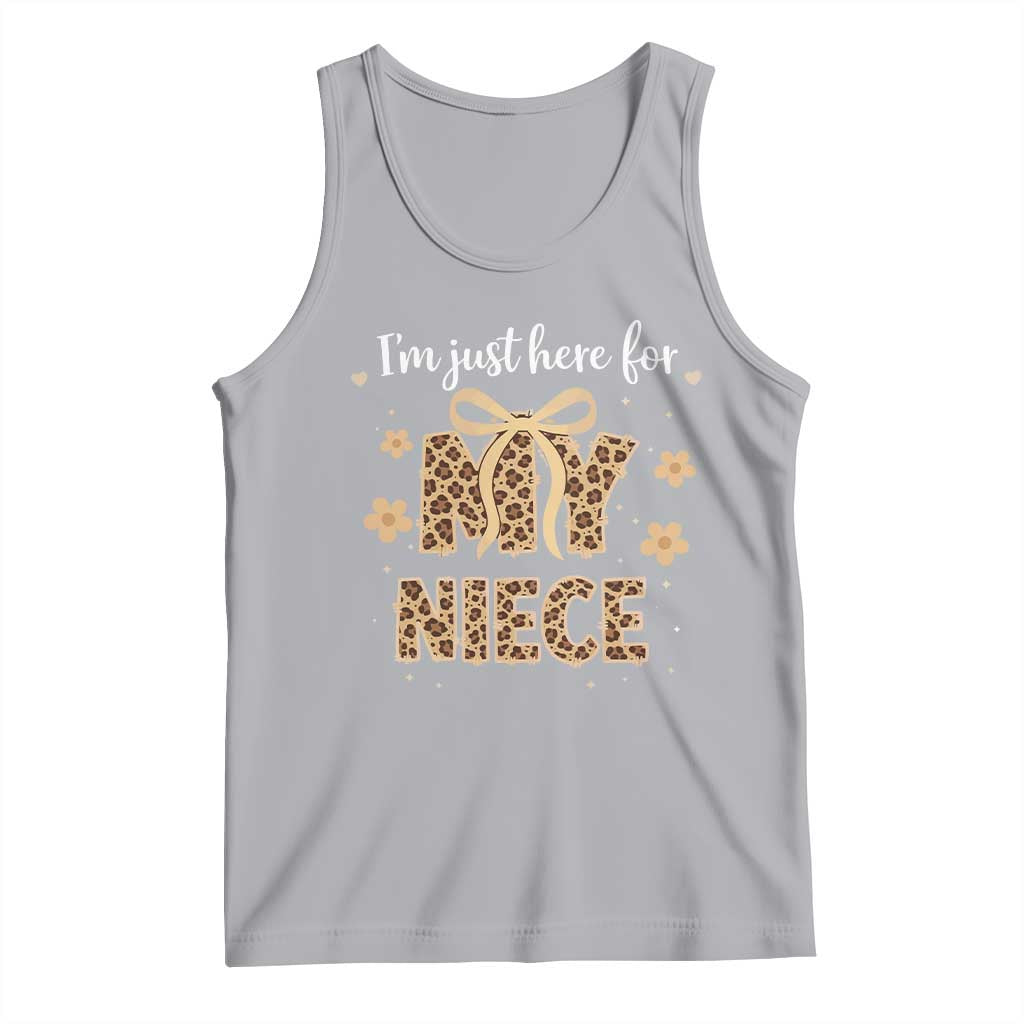 Im Just Here For My Niece Tank Top Gift For Aunt From Niece Leopard TS10 Athletic Heather Print Your Wear