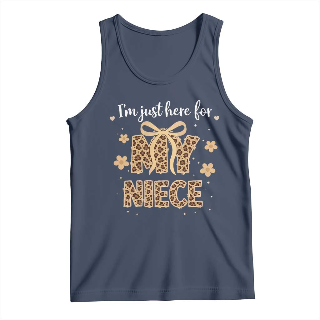 Im Just Here For My Niece Tank Top Gift For Aunt From Niece Leopard TS10 Navy Print Your Wear