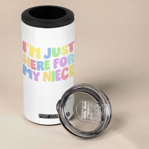 Im Just Here For My Niece 4 in 1 Can Cooler Tumbler Gift For Aunt From Niece TS10 Print Your Wear