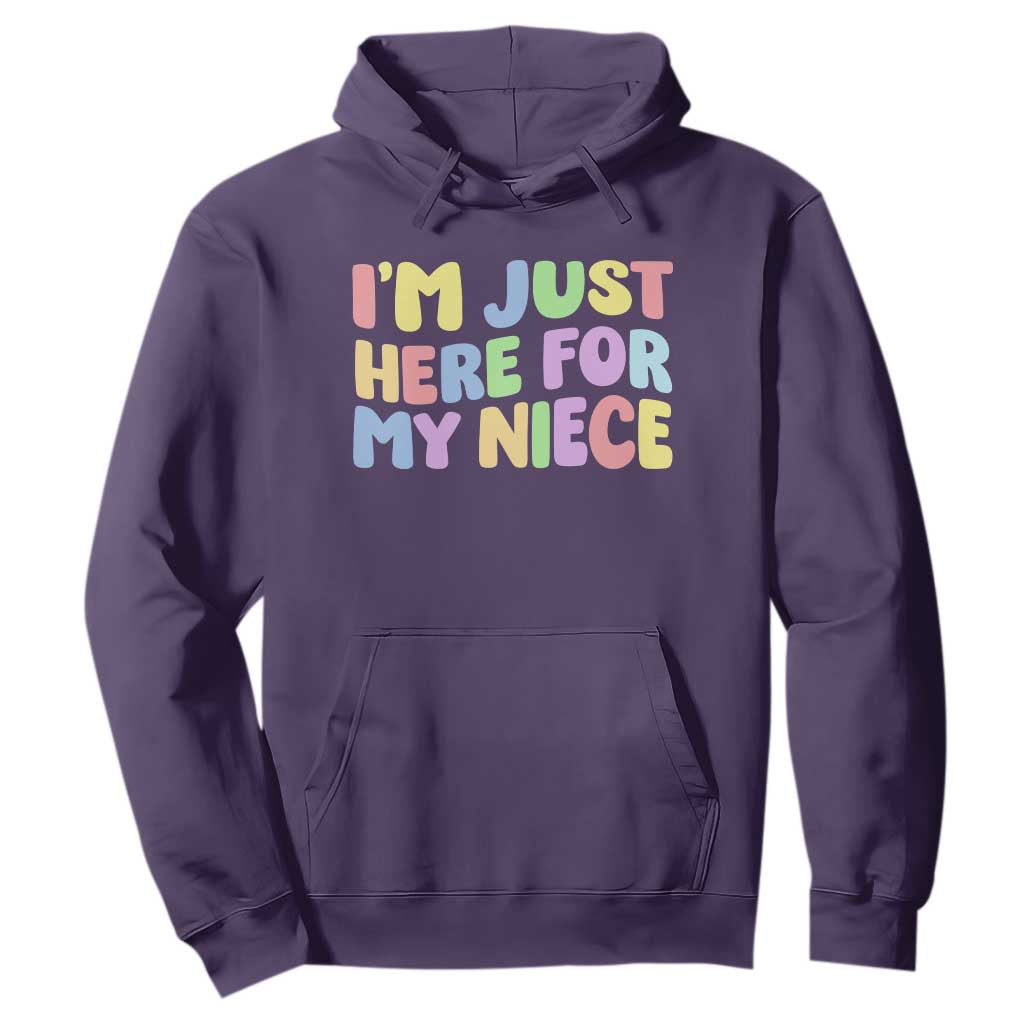 Im Just Here For My Niece Hoodie Gift For Aunt From Niece TS10 Purple Print Your Wear