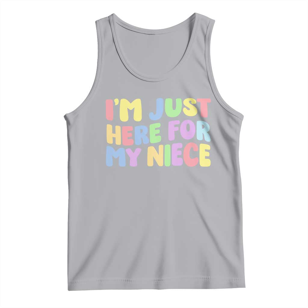 Im Just Here For My Niece Tank Top Gift For Aunt From Niece TS10 Athletic Heather Print Your Wear