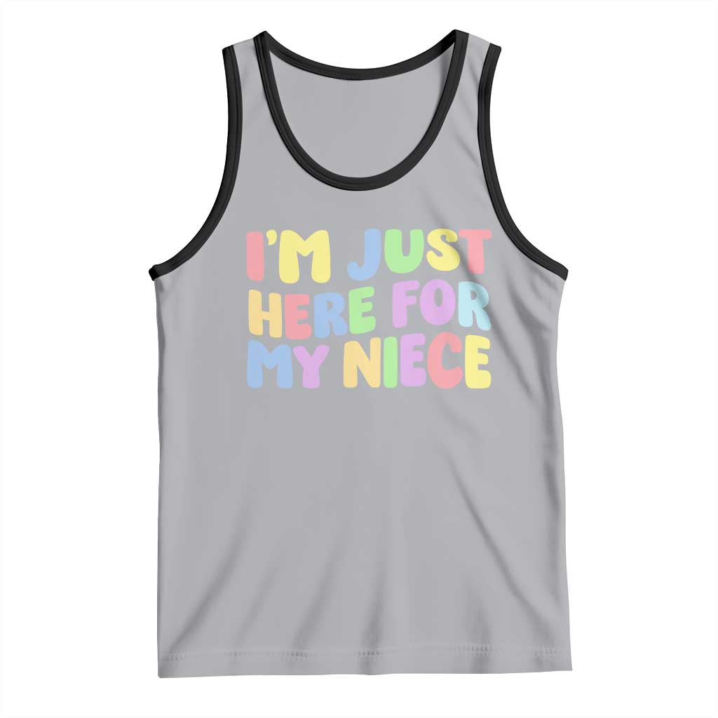 Im Just Here For My Niece Tank Top Gift For Aunt From Niece TS10 Athletic Heather Black Print Your Wear