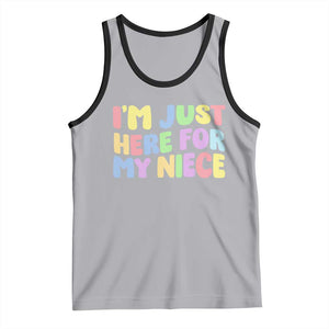 Im Just Here For My Niece Tank Top Gift For Aunt From Niece TS10 Athletic Heather Black Print Your Wear
