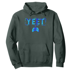 Funny Yeet Gamer Hoodie Video Game Gaming Saying Quote Slang TS10 Dark Forest Green Print Your Wear