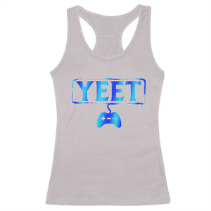 Funny Yeet Gamer Racerback Tank Top Video Game Gaming Saying Quote Slang TS10 Ice Gray Print Your Wear