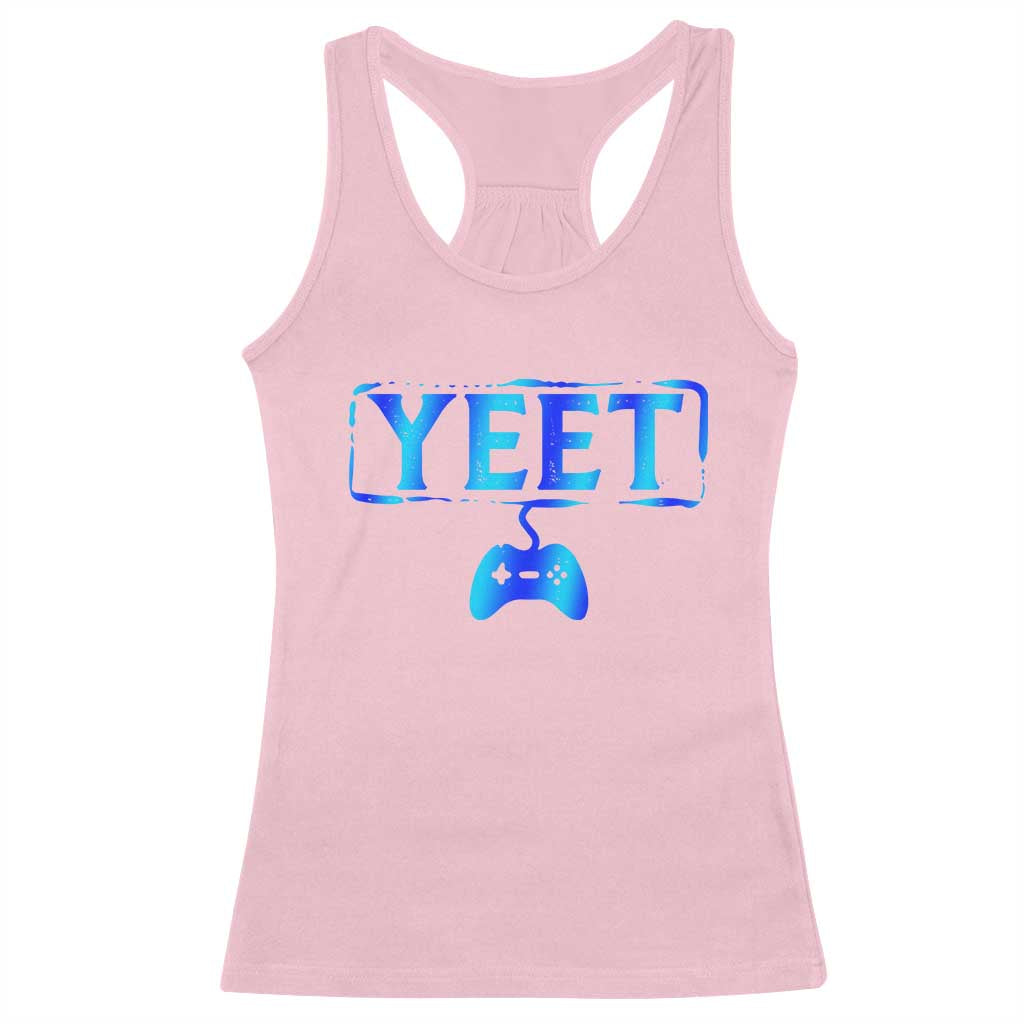 Funny Yeet Gamer Racerback Tank Top Video Game Gaming Saying Quote Slang TS10 Light Pink Print Your Wear