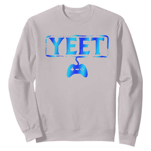 Funny Yeet Gamer Sweatshirt Video Game Gaming Saying Quote Slang TS10 Ice Gray Print Your Wear