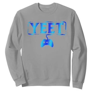 Funny Yeet Gamer Sweatshirt Video Game Gaming Saying Quote Slang TS10 Sport Gray Print Your Wear