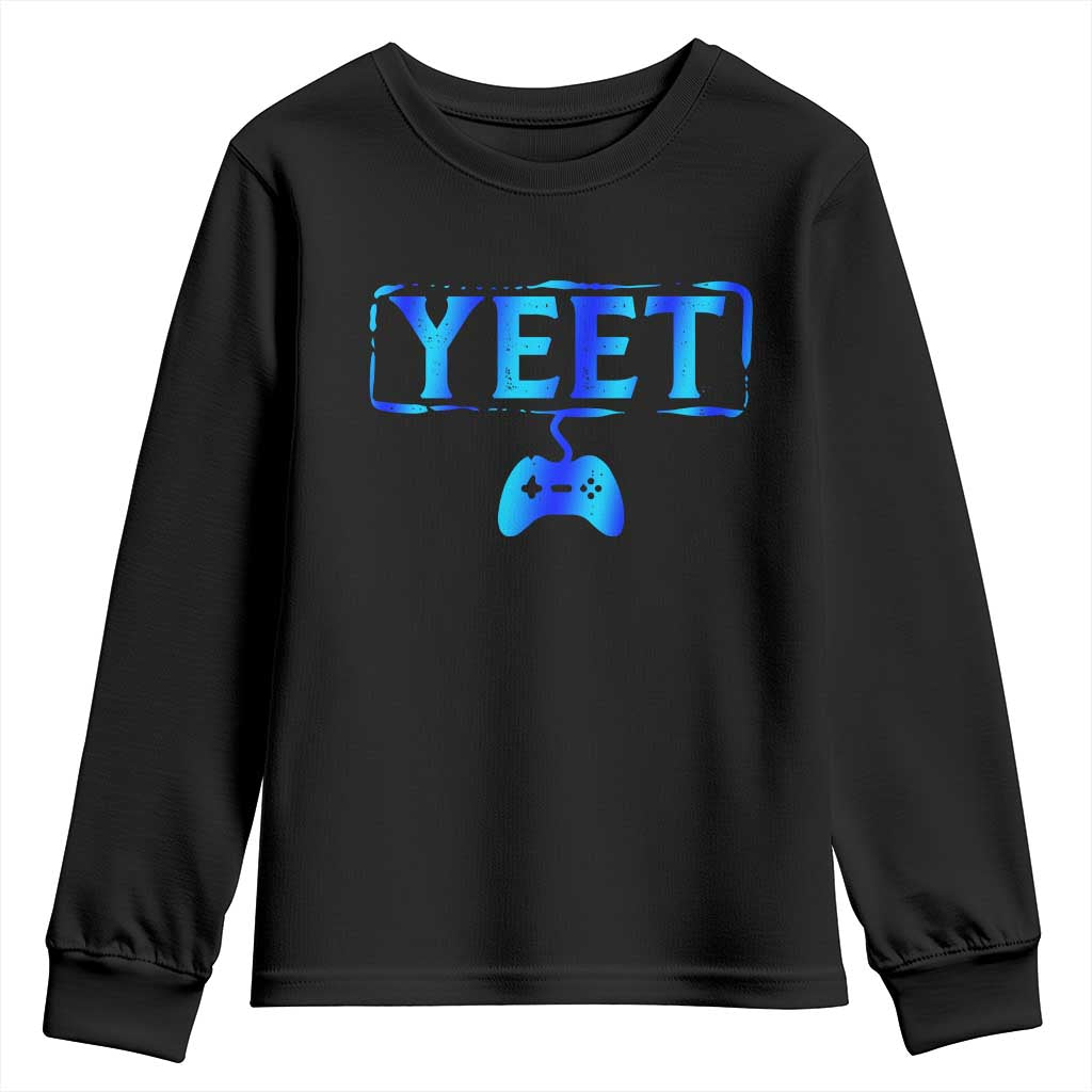 Funny Yeet Gamer Youth Sweatshirt Video Game Gaming Saying Quote Slang TS10 Black Print Your Wear
