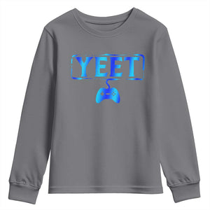 Funny Yeet Gamer Youth Sweatshirt Video Game Gaming Saying Quote Slang TS10 Charcoal Print Your Wear