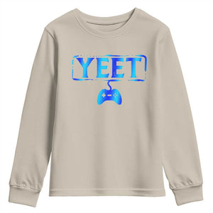 Funny Yeet Gamer Youth Sweatshirt Video Game Gaming Saying Quote Slang TS10 Sand Print Your Wear