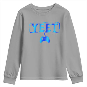 Funny Yeet Gamer Youth Sweatshirt Video Game Gaming Saying Quote Slang TS10 Sport Gray Print Your Wear